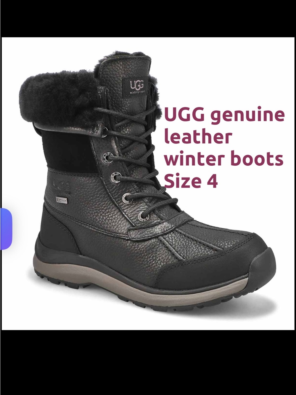 UGG genuine leather winter boots